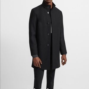 Theory black dress coat in good condition